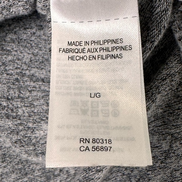 Lucky Brand Cozy Soft Cloud Knit Gray V-neck Sweater Size Large - Picture 9 of 10